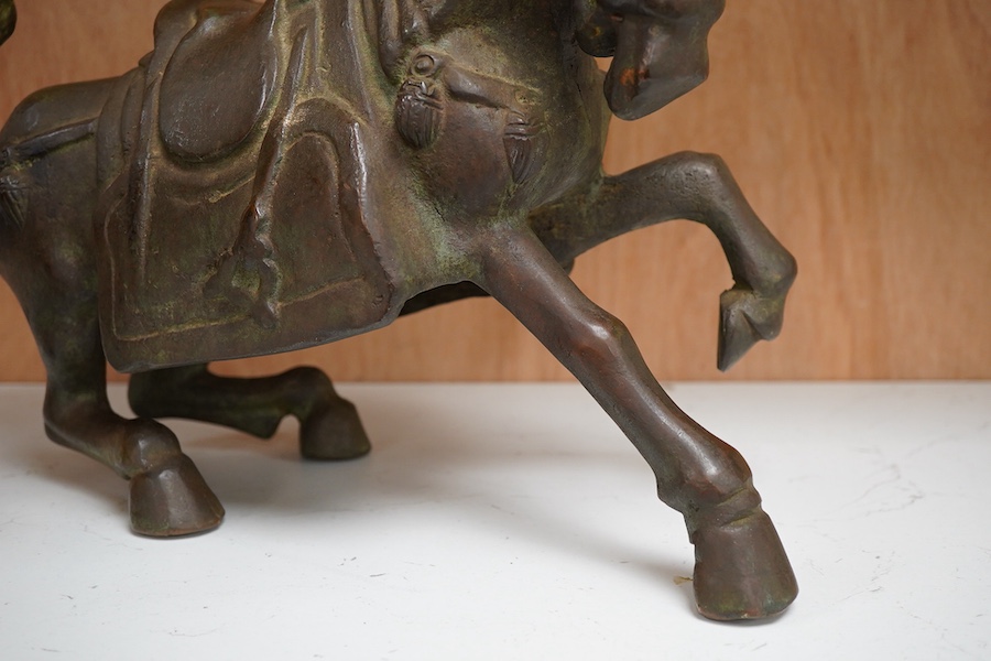 Two bronze Tang type horses